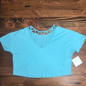 Beyond Yoga Turquoise Boxy Tee